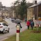 Arrivée à Aubigny sous un léger crachin